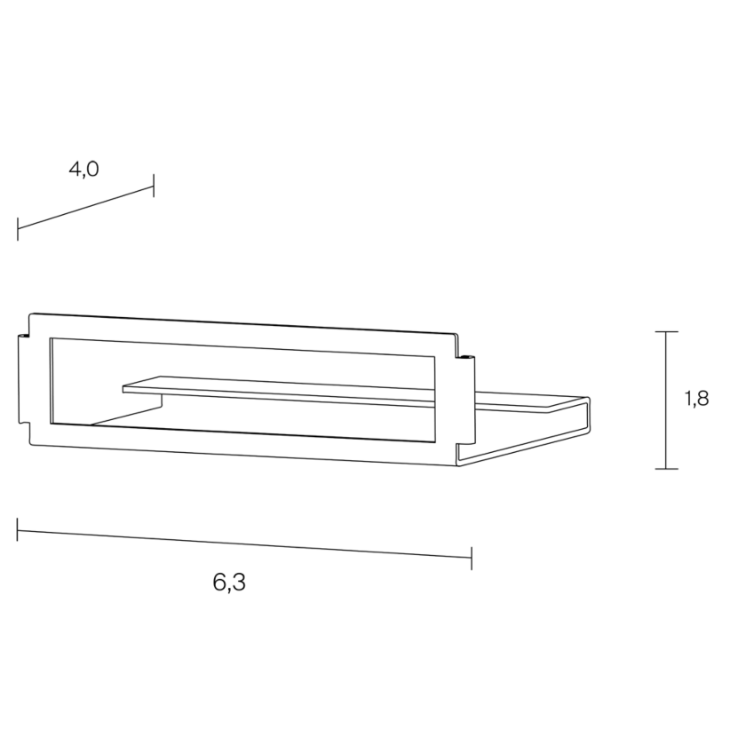FNP Ettikettenhalter Dimensions 