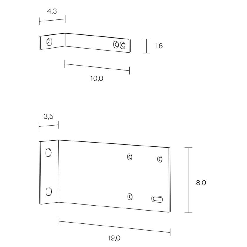 FNP Wandhalterung Dimensions 