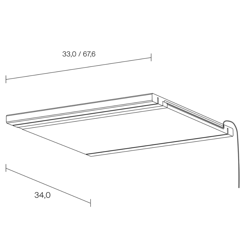 FNP LED Tablar Dimensions 